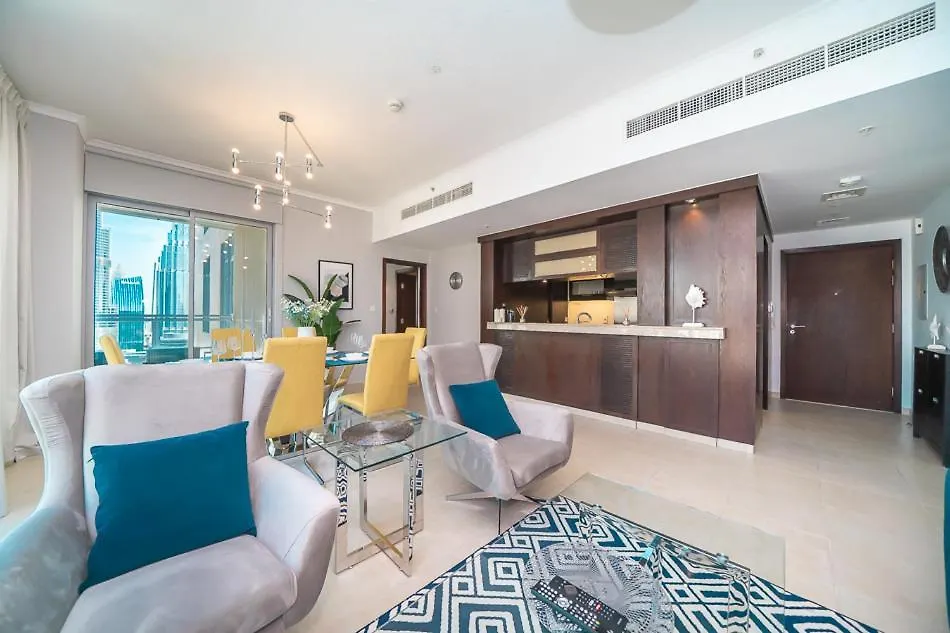 Durrani Homes - Residences Lux Two Bedroom With Burj Khalifa Fountain View Dubai Apartment